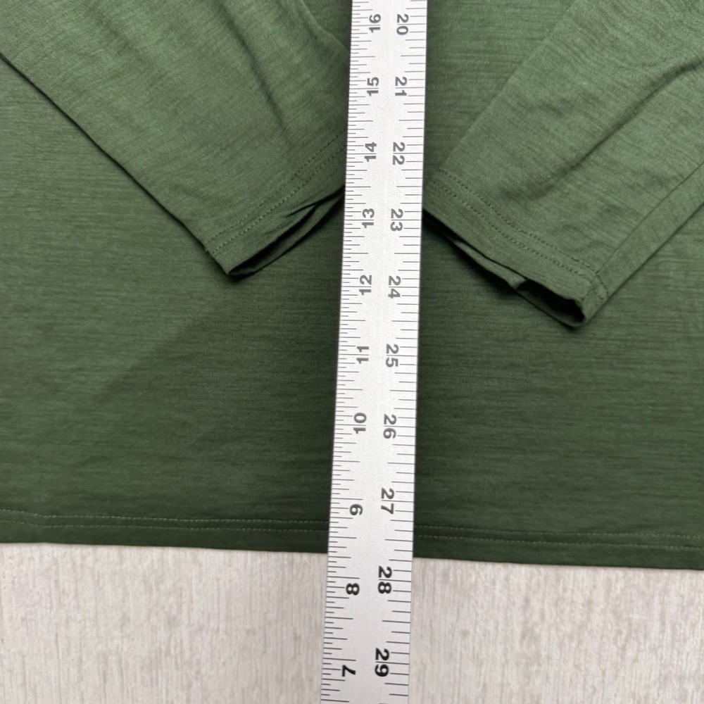 Eddie Bauer Quarter Zip Jersey Motion Free Dry Shirt Mens Large Green Stretch - Picture 6 of 13